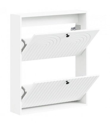vidaXL Wall-Mounted Shoe Cabinet ALKMAAR 71 x 17 x 86 cm White
