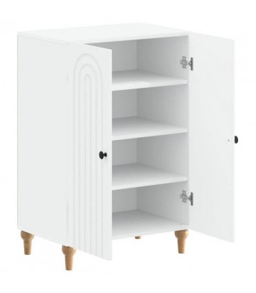 vidaXL Shoe Cabinet ALKMAAR 59.5 x 39.5 x 90 cm Engineered Wood White