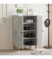 vidaXL Shoe Cabinet ALKMAAR 59.5 x 39.5 x 90 cm Engineered Wood — Colour: Concrete grey