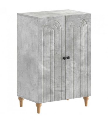 vidaXL Shoe Cabinet ALKMAAR 59.5 x 39.5 x 90 cm Engineered Wood — Colour: Concrete grey