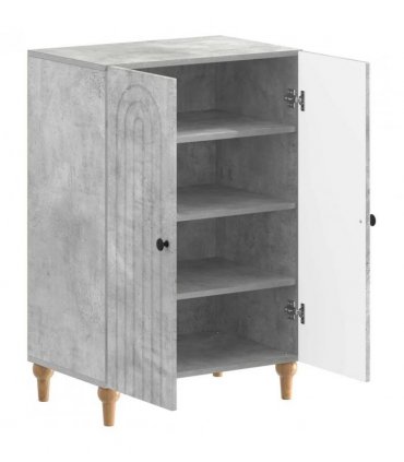 vidaXL Shoe Cabinet ALKMAAR 59.5 x 39.5 x 90 cm Engineered Wood — Colour: Concrete grey