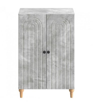 vidaXL Shoe Cabinet ALKMAAR 59.5 x 39.5 x 90 cm Engineered Wood — Colour: Concrete grey