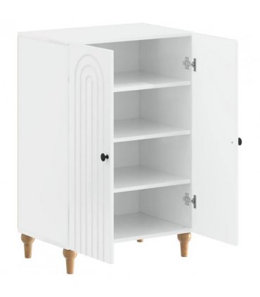 vidaXL Shoe Cabinet ALKMAAR 59.5 x 39.5 x 90 cm Engineered Wood — Colour: High gloss white