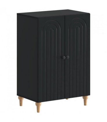 vidaXL Shoe Cabinet ALKMAAR 59.5 x 39.5 x 90 cm Engineered Wood Black