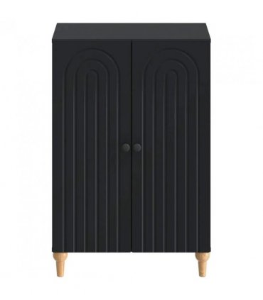 vidaXL Shoe Cabinet ALKMAAR 59.5 x 39.5 x 90 cm Engineered Wood Black