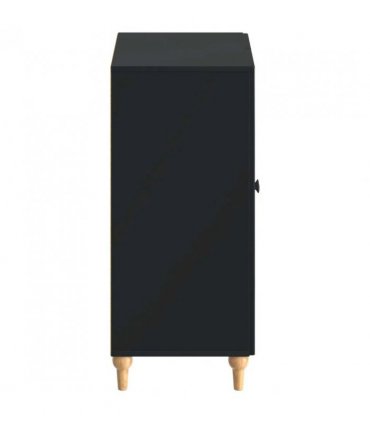vidaXL Shoe Cabinet ALKMAAR 59.5 x 39.5 x 90 cm Engineered Wood Black