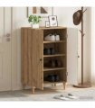 vidaXL Shoe Cabinet ALKMAAR 59.5 x 39.5 x 90 cm Engineered Wood — Colour: Artisan oak
