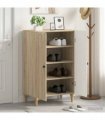 vidaXL Shoe Cabinet ALKMAAR 59.5 x 39.5 x 90 cm Engineered Wood — Colour: Sonoma oak