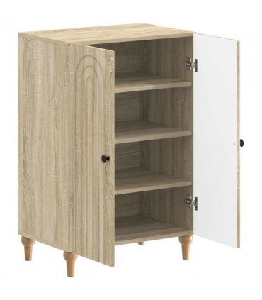 vidaXL Shoe Cabinet ALKMAAR 59.5 x 39.5 x 90 cm Engineered Wood — Colour: Sonoma oak