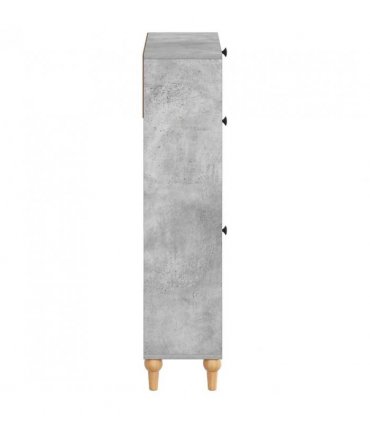 vidaXL Shoe Cabinet ALKMAAR 78 x 24 x 103 cm Engineered Wood — Colour: Concrete grey