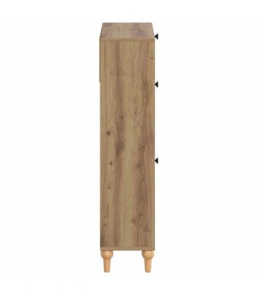 vidaXL Shoe Cabinet ALKMAAR 78 x 24 x 103 cm Engineered Wood — Colour: Artisan oak