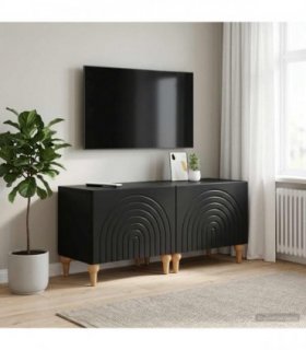 vidaXL TV Cabinet Black Engineered Wood — V0672275853