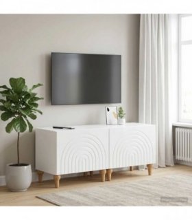vidaXL TV Cabinet High Gloss White Engineered Wood — V0672275858
