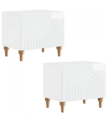 vidaXL TV Cabinet High Gloss White Engineered Wood — V0672275858