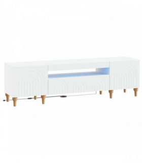 vidaXL LED TV Cabinet White Engineered Wood — V0672275862