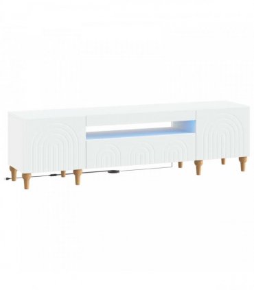 vidaXL LED TV Cabinet White Engineered Wood — V0672275862