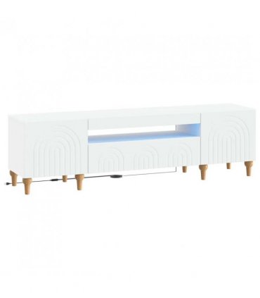 vidaXL LED TV Cabinet White Engineered Wood — V0672275862
