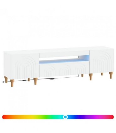 vidaXL LED TV Cabinet White Engineered Wood — V0672275862