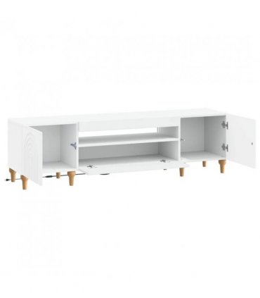 vidaXL LED TV Cabinet White Engineered Wood — V0672275862