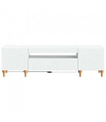 vidaXL LED TV Cabinet White Engineered Wood — V0672275862