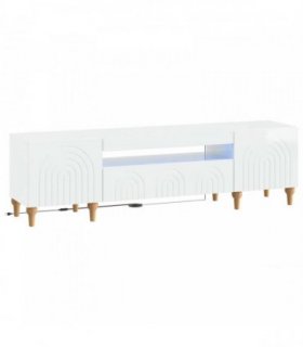 vidaXL LED TV Cabinet High Gloss White Engineered Wood — V0672275864