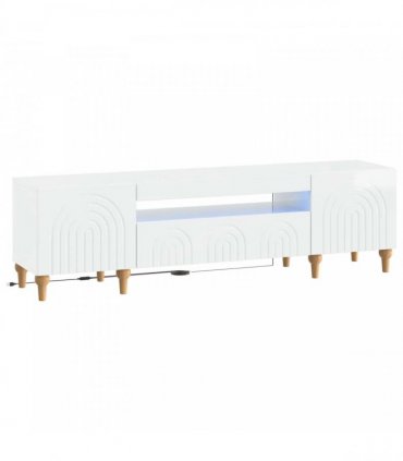 vidaXL LED TV Cabinet High Gloss White Engineered Wood — V0672275864