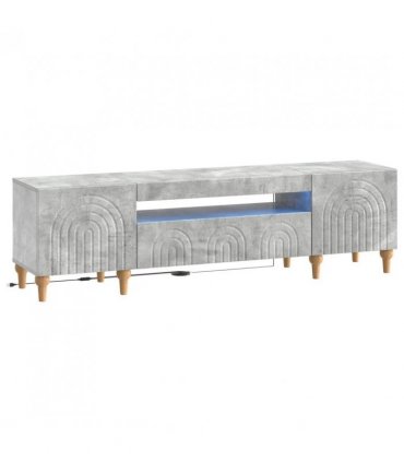 vidaXL LED TV Cabinet Concrete Grey Engineered Wood — V0672275866