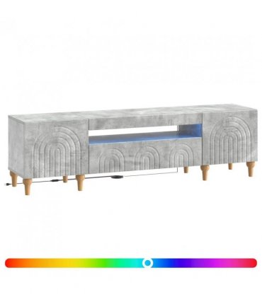 vidaXL LED TV Cabinet Concrete Grey Engineered Wood — V0672275866