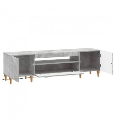 vidaXL LED TV Cabinet Concrete Grey Engineered Wood — V0672275866