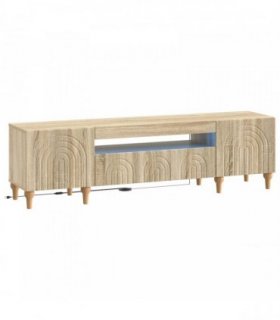 vidaXL LED TV Cabinet Sonoma Oak Engineered Wood — V0672275867