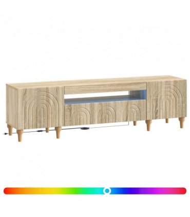 vidaXL LED TV Cabinet Sonoma Oak Engineered Wood — V0672275867