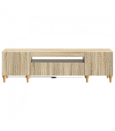 vidaXL LED TV Cabinet Sonoma Oak Engineered Wood — V0672275867