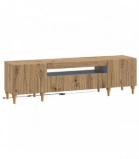 vidaXL LED TV Cabinet ALKMAAR Artisan Oak Engineered Wood