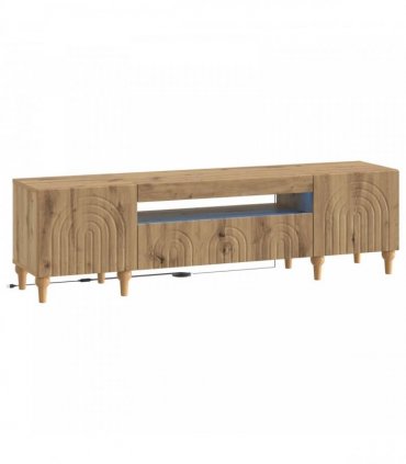 vidaXL LED TV Cabinet ALKMAAR Artisan Oak Engineered Wood