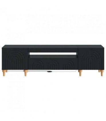 vidaXL LED TV Cabinet Black Engineered Wood — V0672275870