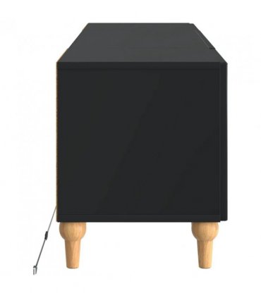 vidaXL LED TV Cabinet Black Engineered Wood — V0672275870