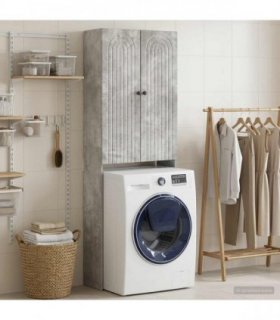 vidaXL Toilet Cabinet ALKMAAR Concrete Grey 66 x 25.5 x 190 cm
