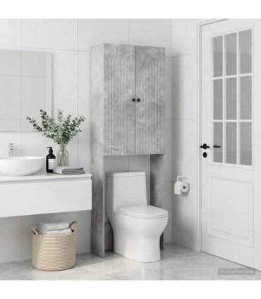 vidaXL Toilet Cabinet ALKMAAR Concrete Grey 66 x 25.5 x 190 cm