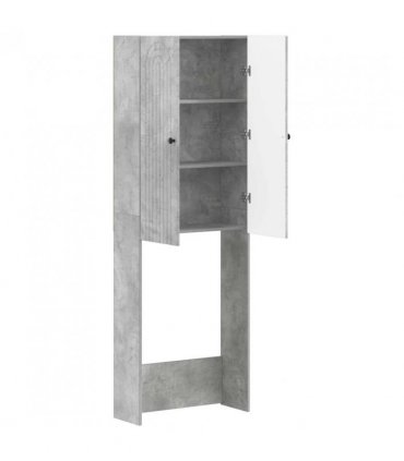 vidaXL Toilet Cabinet ALKMAAR Concrete Grey 66 x 25.5 x 190 cm
