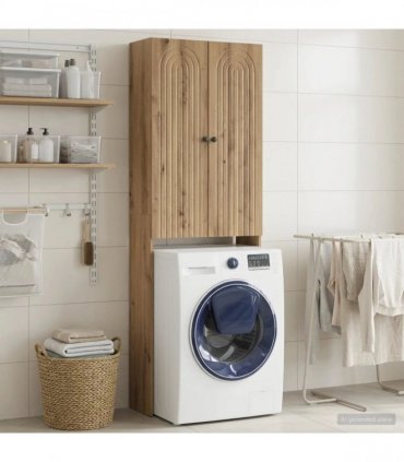 vidaXL Toilet Cabinet ALKMAAR Artisan Oak 66 x 25.5 x 190 cm