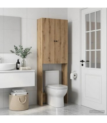 vidaXL Toilet Cabinet ALKMAAR Artisan Oak 66 x 25.5 x 190 cm