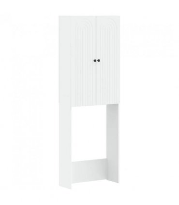 vidaXL Toilet Cabinet ALKMAAR White 66 x 25.5 x 190 cm Engineered Wood