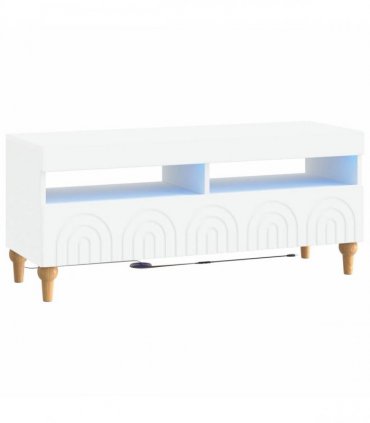 vidaXL LED TV Cabinet White Engineered Wood — V0672275880