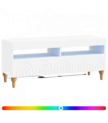 vidaXL LED TV Cabinet White Engineered Wood — V0672275880