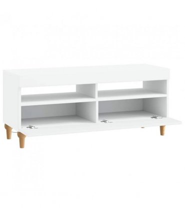 vidaXL LED TV Cabinet White Engineered Wood — V0672275880