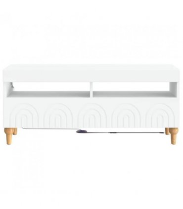 vidaXL LED TV Cabinet White Engineered Wood — V0672275880