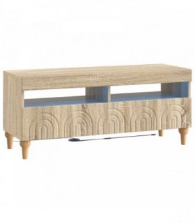 vidaXL LED TV Cabinet Sonoma Oak Engineered Wood — V0672275881