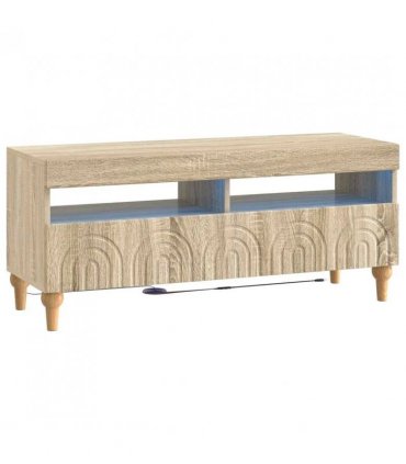 vidaXL LED TV Cabinet Sonoma Oak Engineered Wood — V0672275881