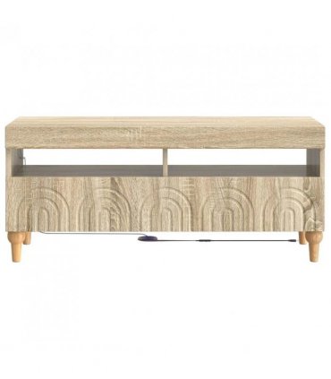 vidaXL LED TV Cabinet Sonoma Oak Engineered Wood — V0672275881