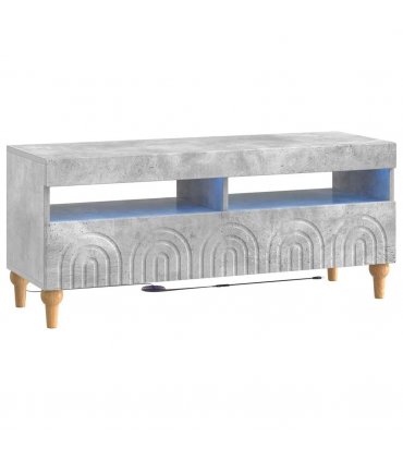 vidaXL LED TV Cabinet Concrete Grey Engineered Wood — V0672275884